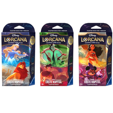 Disney Lorcana Das Erste Kapitel 3 Starter Deck Set deutsch