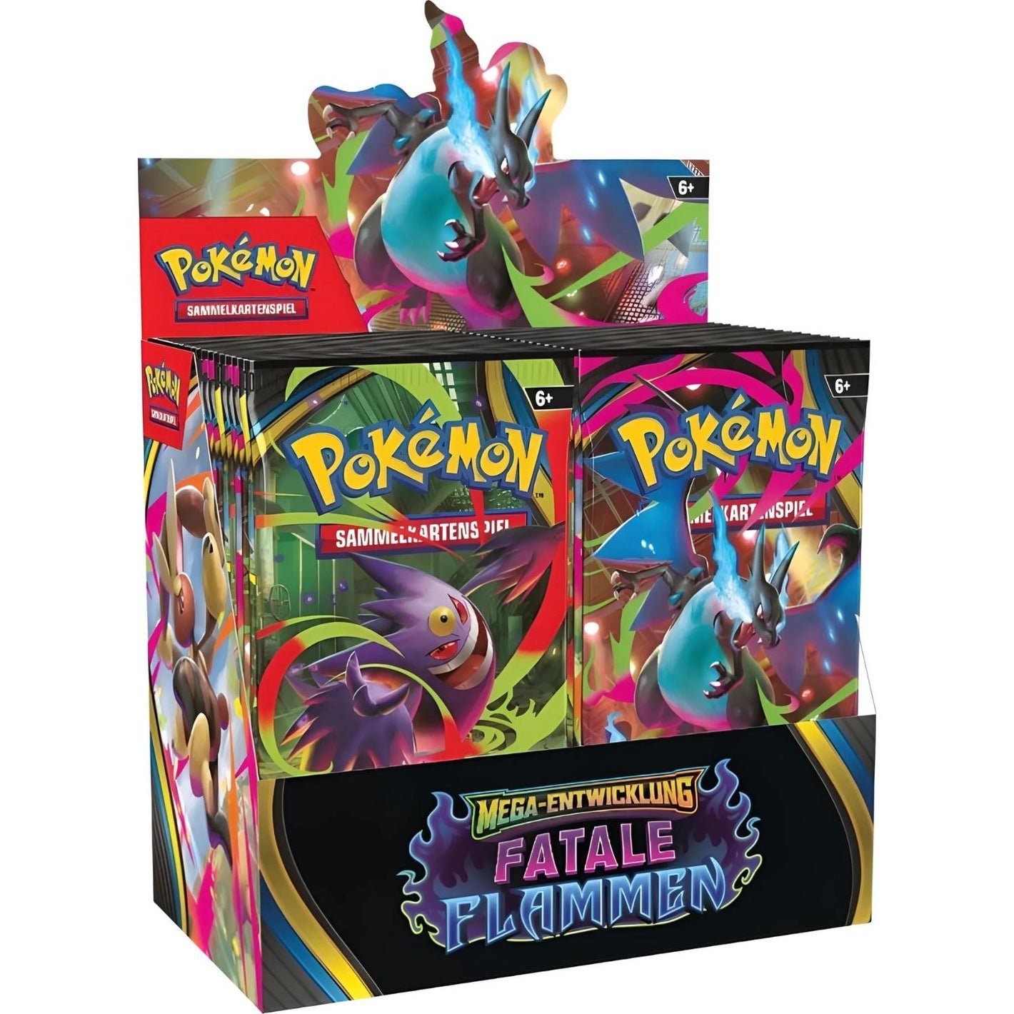 Pokémon Mega Entwicklung Fatale Flammen Booster Display deutsch
