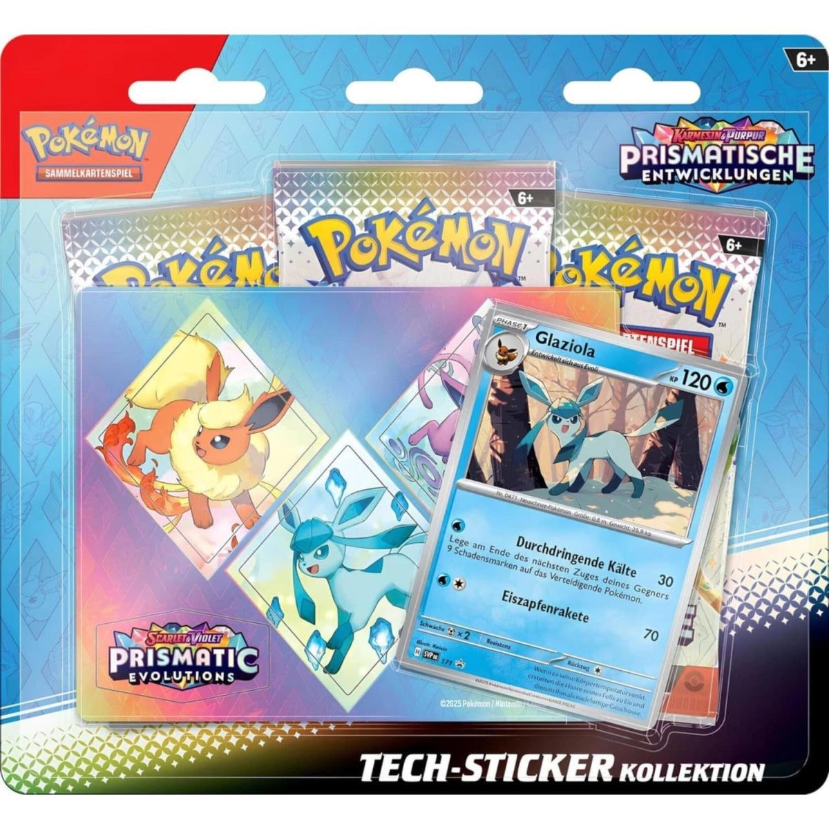 Pokémon Prismatische Entwicklungen Tech Sticker Kollektion Glaziola deutsch