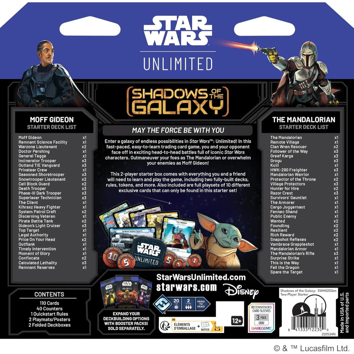 Star Wars Unlimited Shadows of the Galaxy Two Player Starter Deck englisch