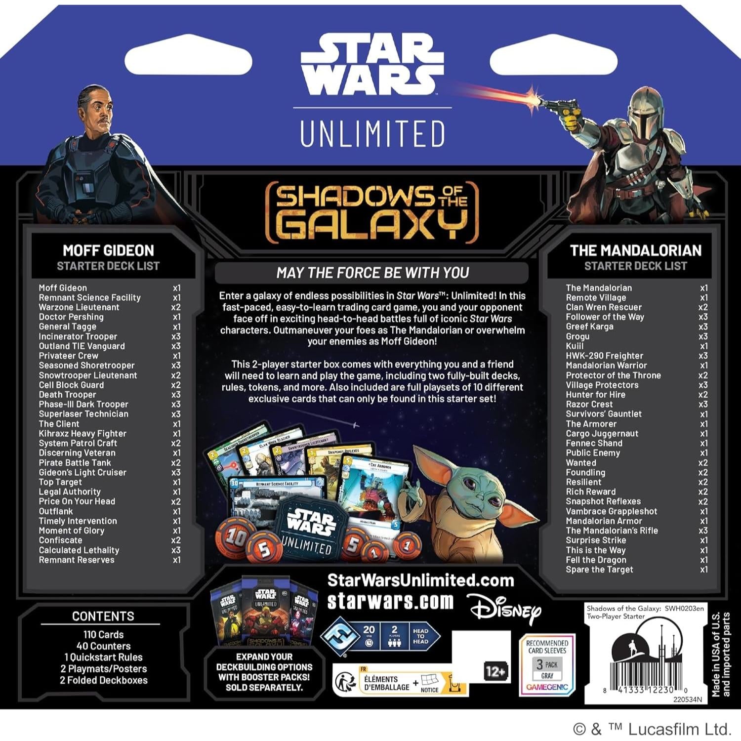 Star Wars Unlimited Shadows of the Galaxy Two Player Starter Deck englisch