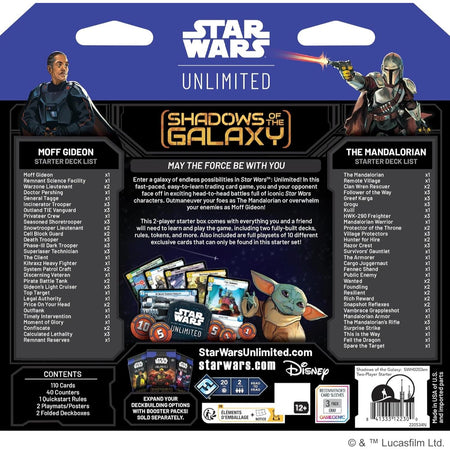 Star Wars Unlimited Shadows of the Galaxy Two Player Starter Deck englisch